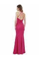Open Back Ruby Soft Chiffon Halter Neck Long Sleeveless Bridesmaid Dress Southampton