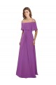Dahlia Soft Chiffon Off the Shoulder Long Flutter Sleeves Bridesmaid Dress Southampton