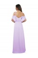 Soft Chiffon Off the Shoulder Long Cold Shoulder Formal Dress / Bridesmaid Dress Southampton