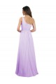 Lilac Chiffon One Shoulder Long Sleeveless Bridesmaid Dress / Evening Dress Southampton