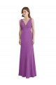 Low Back Dahlia Soft Chiffon V-Neck Long Sleeveless Bridesmaid Dress Southampton