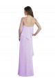 Low Back Chiffon Spaghetti Straps Long Sleeveless Bridesmaid Dress / Evening Dress Southampton