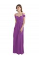 Soft Chiffon Sweetheart Long Cold Shoulder Bridesmaid Dress Southampton
