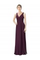 Soft Chiffon & Lace V-Neck Long Sleeveless Bridesmaid Gown Southampton
