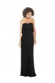 Black Soft Chiffon Sweetheart Long Sleeveless Bridesmaid Dress Southampton