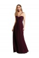 Keyhole Back Chiffon Spaghetti Straps Long Sleeveless Wedding Party Dress Southampton