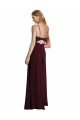 Keyhole Back Chiffon Spaghetti Straps Long Sleeveless Wedding Party Dress Southampton