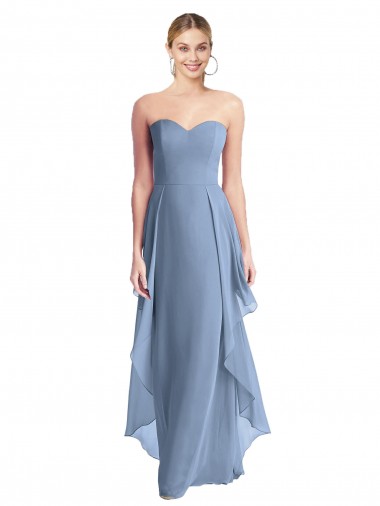Chiffon Sweetheart Long Sleeveless Formal Dress / Bridesmaid Dress Southampton