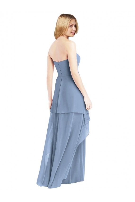 Chiffon Sweetheart Long Sleeveless Formal Dress / Bridesmaid Dress Southampton