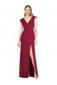 Tie Back Soft Chiffon V-Neck Long Ruffle Sleeves Bridesmaid Dress Southampton