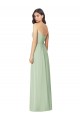 Sage Soft Chiffon Strapless Long Sleeveless Bridesmaid Dress Southampton
