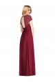 Open Back Soft Chiffon V-Neck Long Cap Sleeves Bridesmaid Dress Southampton
