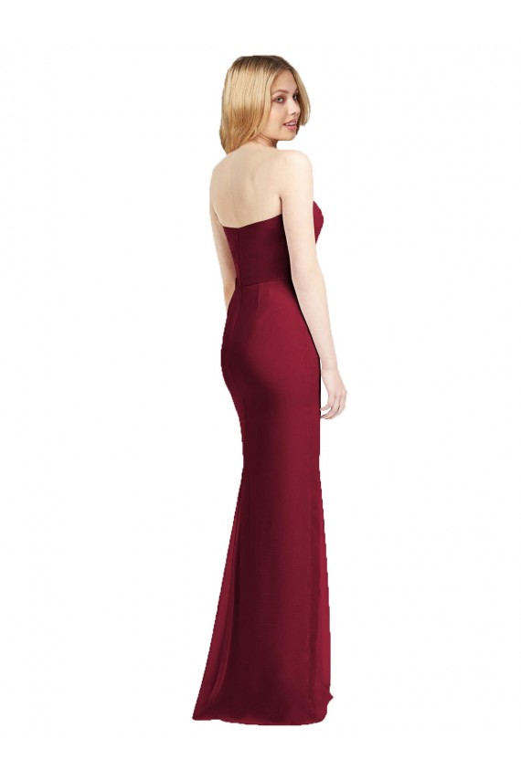 Hunter Soft Chiffon Sweetheart Long Sleeveless Bridesmaid Dress Southampton