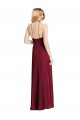 Dark Green Soft Chiffon Spaghetti Straps Long Sleeveless Semi Formal Evening Dress / Bridesmaid Dress Southampton