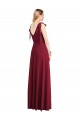 V-Back Trumpet Soft Chiffon V-Neck Long Sleeveless Bridesmaid Dress Southampton