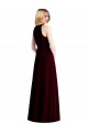Light Sky Blue Soft Chiffon Halter Neck Long Sleeveless Semi Formal Evening Dress / Bridesmaid Dress Southampton