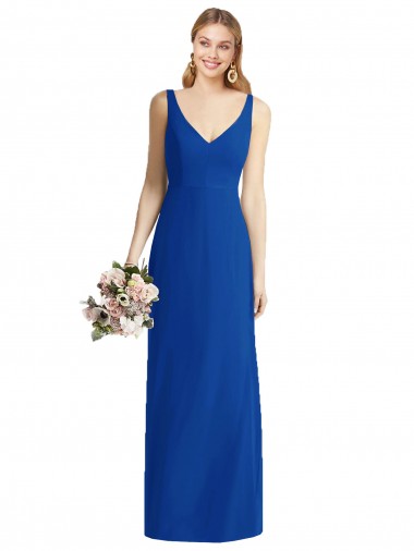 Mermaid Chiffon Sweetheart Long Sleeveless Bridesmaid Dress Southampton
