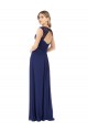 Keyhole Back Soft Chiffon V-Neck Long Cap Sleeves Bridesmaid Dress Southampton