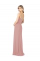 Dusty Pink Soft Chiffon Strapless Long Sleeveless Bridesmaid Dress Southampton