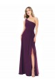 Grape Soft Chiffon One Shoulder Long Sleeveless Formal Dress / Bridesmaid Dress Southampton