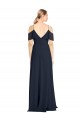 V-Back Lxue Chiffon Off the Shoulder Long Sleeveless Bridesmaid Dress Southampton