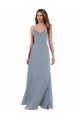 V-Back Soft Chiffon Cowl Neck Long Sleeveless Formal Dress / Bridesmaid Dress Southampton
