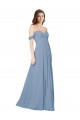 Low Back A-Line Chiffon Sweetheart Long Sleeveless Wedding Party Dress Southampton