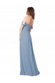 Low Back A-Line Chiffon Sweetheart Long Sleeveless Wedding Party Dress Southampton