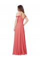 Low Back Desert Rose Soft Chiffon Off the Shoulder Long Sleeveless Bridesmaid Dress Southampton
