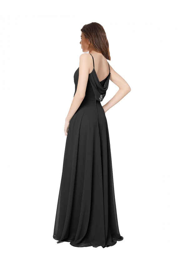 Open Back Chiffon Sweetheart Long Sleeveless Formal Dress / Bridesmaid Dress Southampton