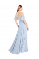 V-Back Soft Chiffon Off the Shoulder Long Flutter Sleeves Formal Dress / Bridesmaid Dress Southampton