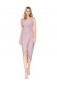 V-Back Primrose Soft Chiffon V-Neck Cocktail Length Sleeveless High Low Evening Gown / Prom Dress / Bridesmaid Dress Southampton