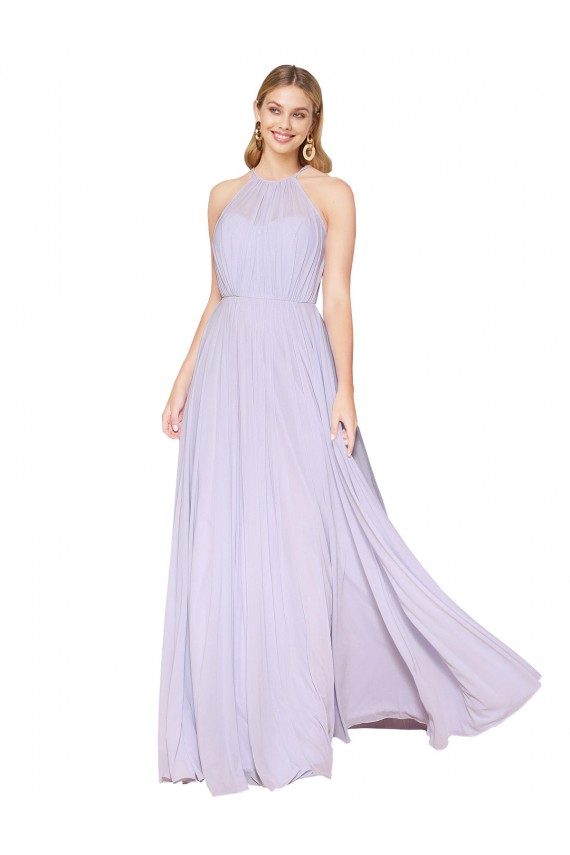 Soft Chiffon Halter Neck Long Sleeveless Formal Evening Gown / Prom Dress / Bridesmaid Dress Southampton