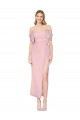Soft Chiffon Off the Shoulder Knee Length Cold Shoulder Formal Evening Gown / Prom Dress / Bridesmaid Dress Southampton