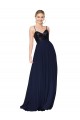 Soft Chiffon & Sequin Spaghetti Straps Long Sleeveless Semi Formal Evening Dress / Prom Dress / Bridesmaid Dress Southampton