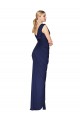 V-Back Dark Navy Soft Chiffon V-Neck Long Sleeveless Formal Evening Gown / Prom Dress / Bridesmaid Dress Southampton