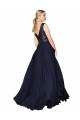 V-Back Soft Chiffon & Sequin V-Neck Long Sleeveless Semi Formal Evening Gown / Prom Dress / Bridesmaid Dress Southampton