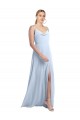 V-Back Chiffon Spaghetti Straps Long Sleeveless Bridesmaid Dress / Evening Gowns Southampton
