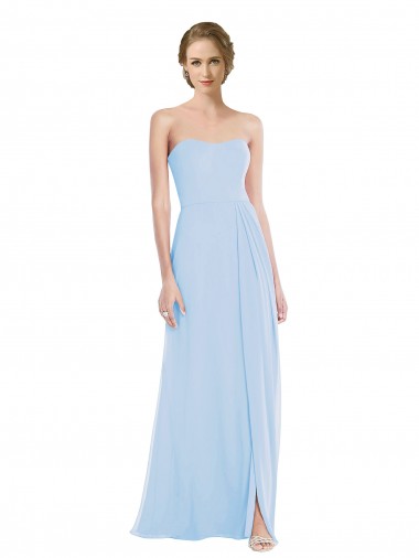 A-Line Soft Chiffon Sweetheart Long Sleeveless Formal Dress / Bridesmaid Dress Southampton