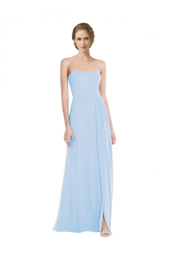 A-Line Soft Chiffon Sweetheart Long Sleeveless Formal Dress / Bridesmaid Dress Southampton