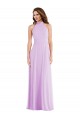 Low Back Soft Chiffon Halter Neck Long Sleeveless Semi Formal Evening Dress / Bridesmaid Dress Southampton