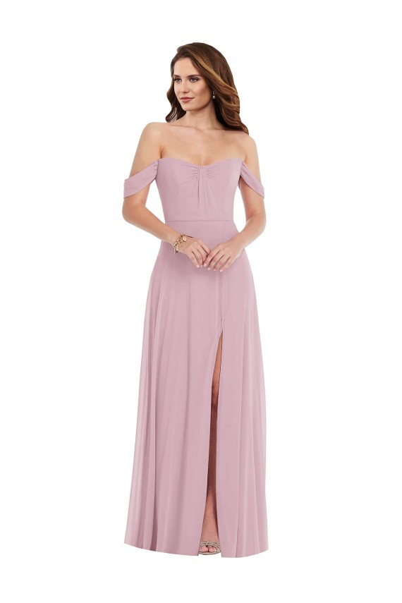 Soft Chiffon Sweetheart Long Sleeveless Black Tie Evening Gown / Bridesmaid Dress Southampton