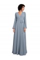 Soft Chiffon V-Neck Long Long Sleeves Bridesmaid Dress / Formal Dress Southampton