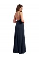 Open Back Soft Chiffon Spaghetti Straps Long Sleeveless Evening Dress / Bridesmaid Dress Southampton