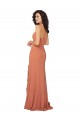 V-Back Soft Chiffon Square Neck Long Sleeveless Bridesmaid Dress Southampton