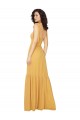 Saffron Soft Chiffon Square Neck Long Sleeveless Bridesmaid Dress Southampton
