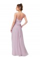 Pink Glow Soft Chiffon Sweetheart Long Sleeveless Bridesmaid Dress Southampton