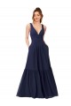 V-Back Chiffon V-Neck Long Full Length Sleeveless Evening Gowns / Bridesmaid Dress Southampton