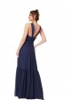 V-Back Chiffon V-Neck Long Full Length Sleeveless Evening Gowns / Bridesmaid Dress Southampton