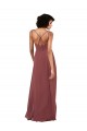 Open Back Soft Chiffon V-Neck Long Sleeveless Formal Evening Gown / Bridesmaid Dress Southampton